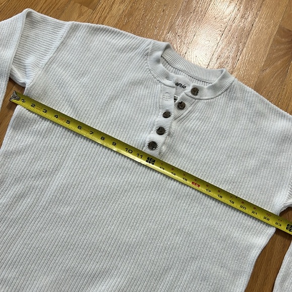 Aerie Trendy Oversized Knit Button Up Long Sleeve Sweater White Size XS Small - Picture 4 of 6